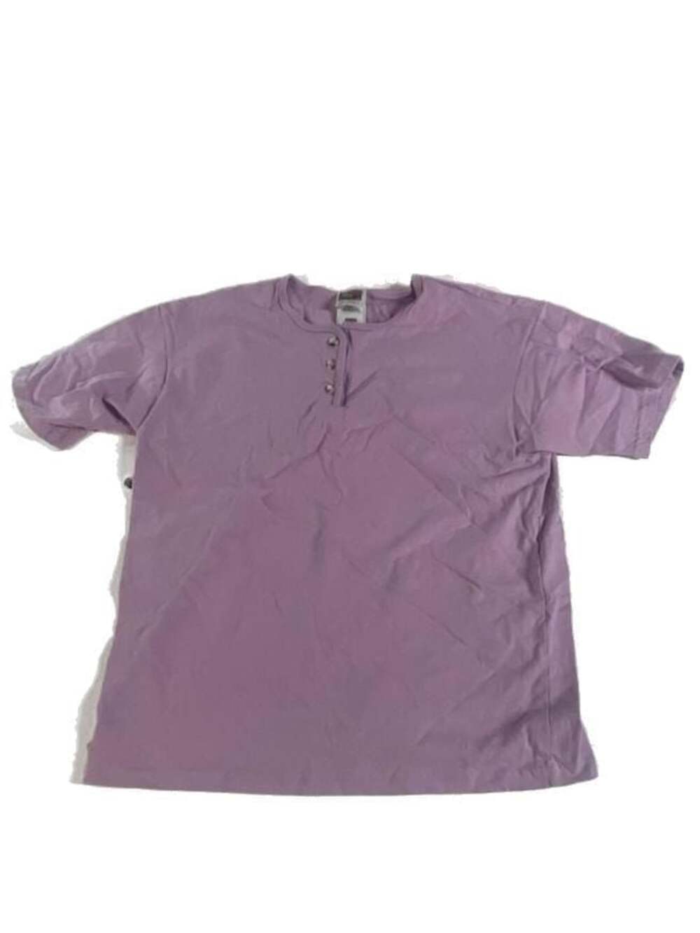Fruit of the Loom for Her Short Sleeve Henley Shirt Size M (8-10)